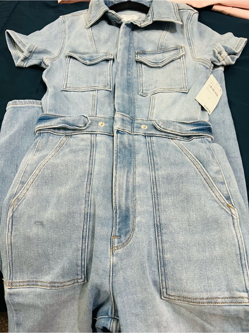 Good American Light Blue Denim Jumpsuit - Picture 7 of 9